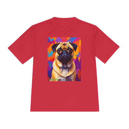 Pup Art Canvas Unisex Moisture Wicking Tee (Pug)