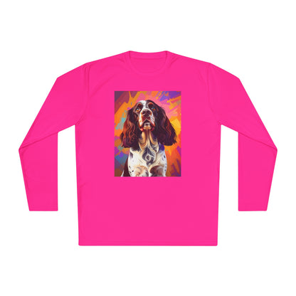 Pup Art Canvas Sport Long Sleeve Tee (English Springer Spaniel - 2)