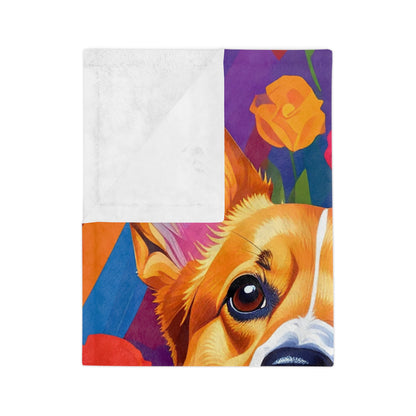 Dogtown Corgi Soft Microfiber Blanket