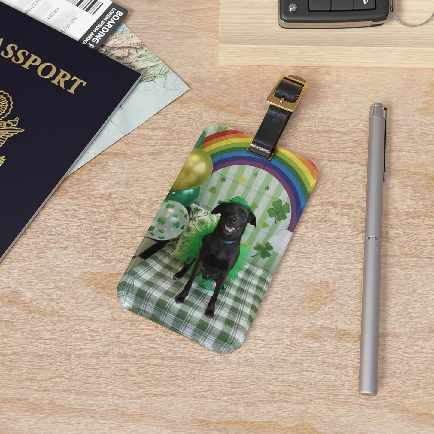 Fenway - St. Patrick's Day Dog Luggage Tag