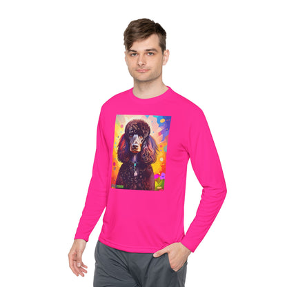 Pup Art Canvas Sport Long Sleeve Tee (Poodle Standard)