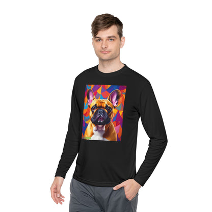 Pup Art Canvas Sport Long Sleeve Tee (French Bulldog)