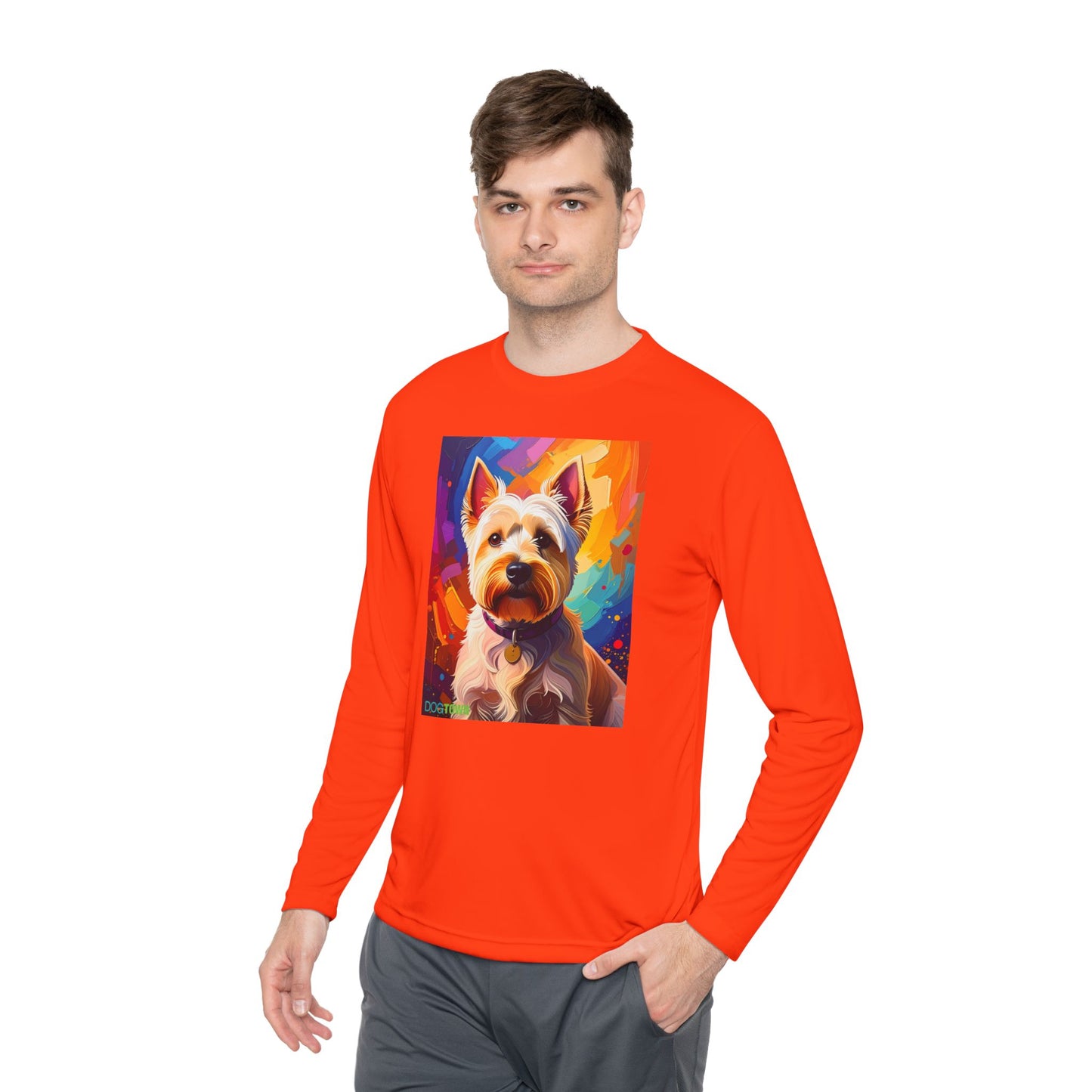 Pup Art Canvas Sport Long Sleeve Tee (West Highland White Terrier (Westie))