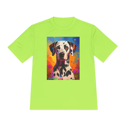 Pup Art Canvas Unisex Moisture Wicking Tee (Dalmation)