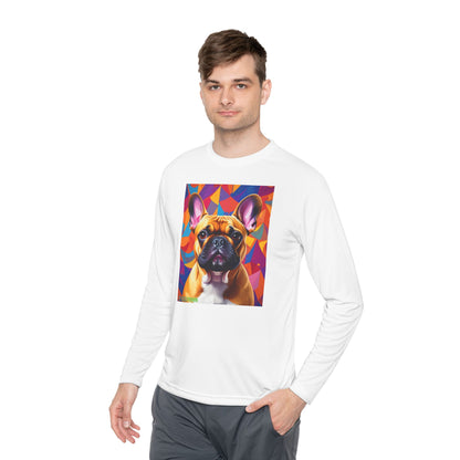 Pup Art Canvas Sport Long Sleeve Tee (French Bulldog)