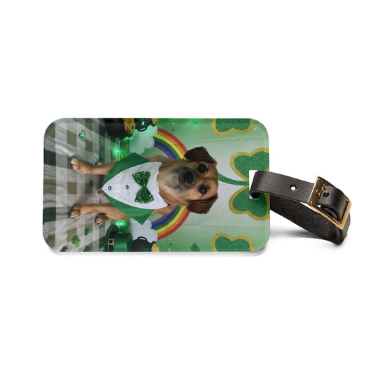 Willow - St. Patrick's Day Dog Luggage Tag