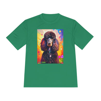 Pup Art Canvas Unisex Moisture Wicking Tee (Poodle Standard)