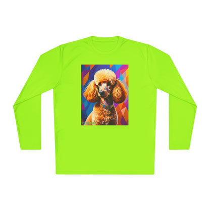 Pup Art Canvas Sport Long Sleeve Tee (Mini Poodle)