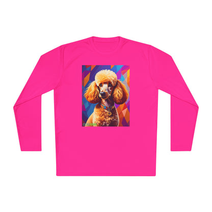 Pup Art Canvas Sport Long Sleeve Tee (Mini Poodle)