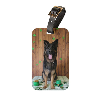 Kaz - St. Patrick's Day Dog Luggage Tag