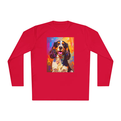 Pup Art Canvas Sport Long Sleeve Tee (English Springer Spaniel - 1)