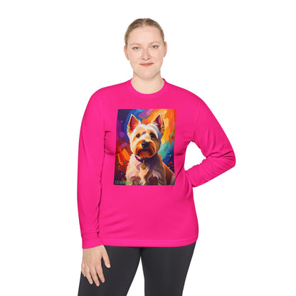 Pup Art Canvas Sport Long Sleeve Tee (West Highland White Terrier (Westie))