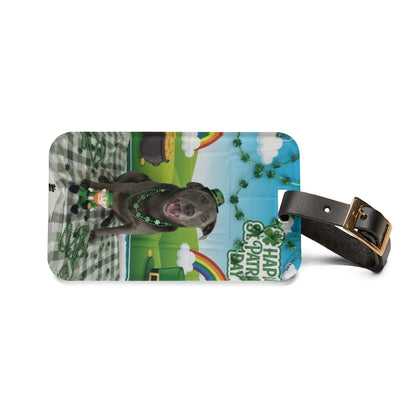 Bleu - St. Patrick's Day Dog Luggage Tag