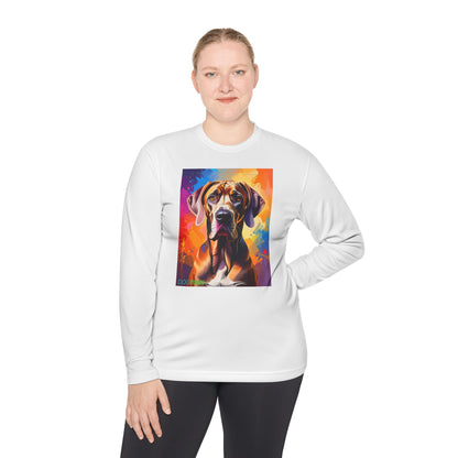 Pup Art Canvas Sport Long Sleeve Tee (Great Dane)