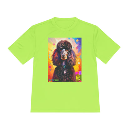 Pup Art Canvas Unisex Moisture Wicking Tee (Poodle Standard)