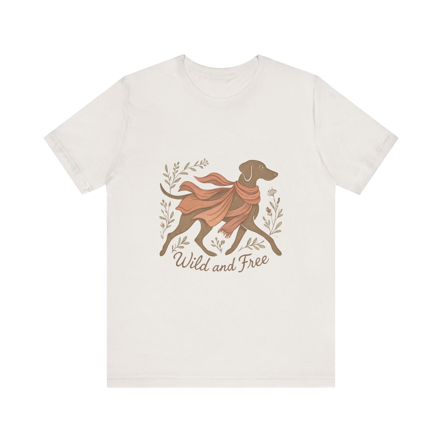 Dogtown Boho Revival "Wild and Free" Unisex Jersey Short Sleeve Tee (Weimaraner)