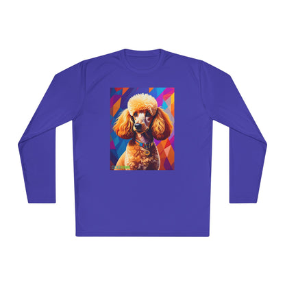 Pup Art Canvas Sport Long Sleeve Tee (Mini Poodle)