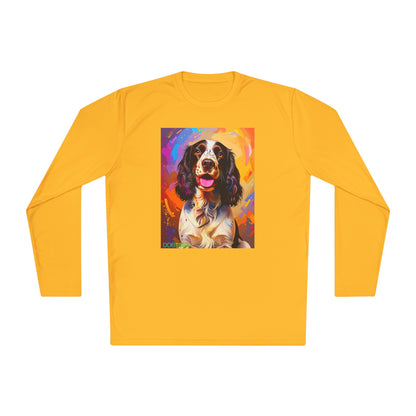 Pup Art Canvas Sport Long Sleeve Tee (English Springer Spaniel - 3)
