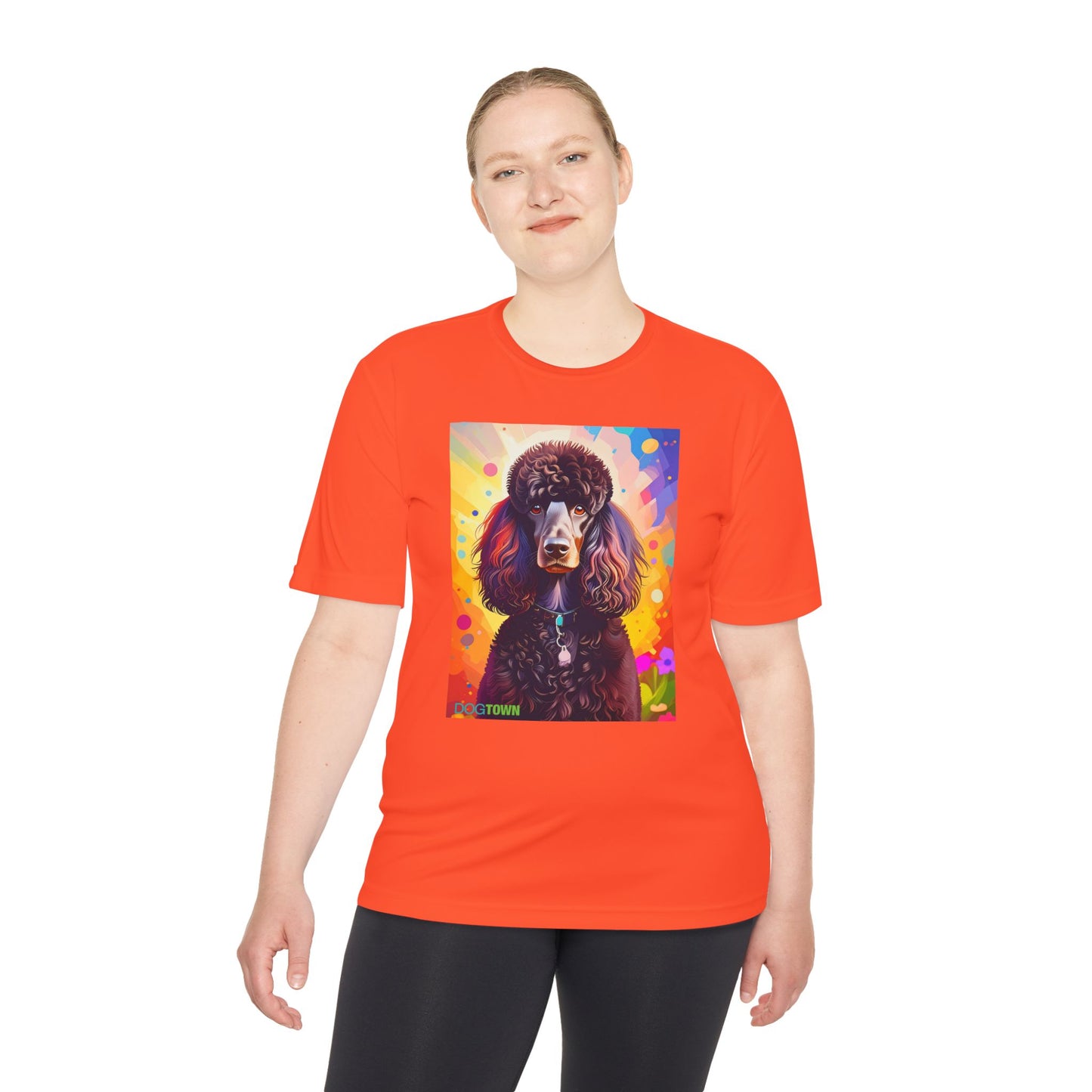 Pup Art Canvas Unisex Moisture Wicking Tee (Poodle Standard)