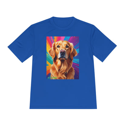 Pup Art Canvas Unisex Moisture Wicking Tee (Golden Retriever)