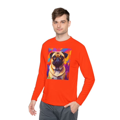 Pup Art Canvas Sport Long Sleeve Tee (Pug)