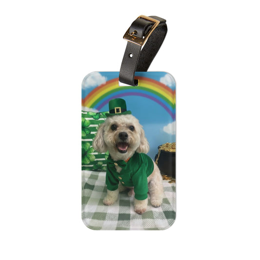 Nipsey - St. Patrick's Day Dog Luggage Tag
