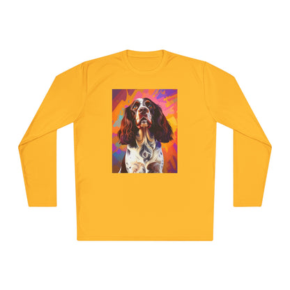 Pup Art Canvas Sport Long Sleeve Tee (English Springer Spaniel - 2)