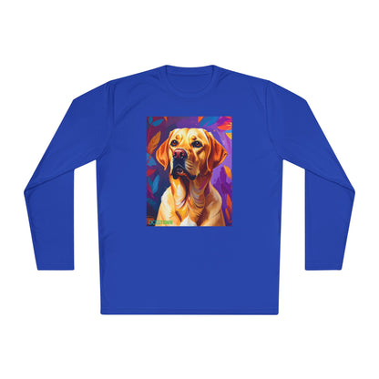 Pup Art Canvas Sport Long Sleeve Tee (Yellow Lab)
