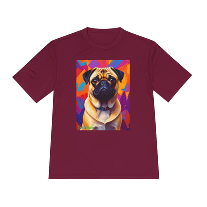 Pup Art Canvas Unisex Moisture Wicking Tee (Pug)