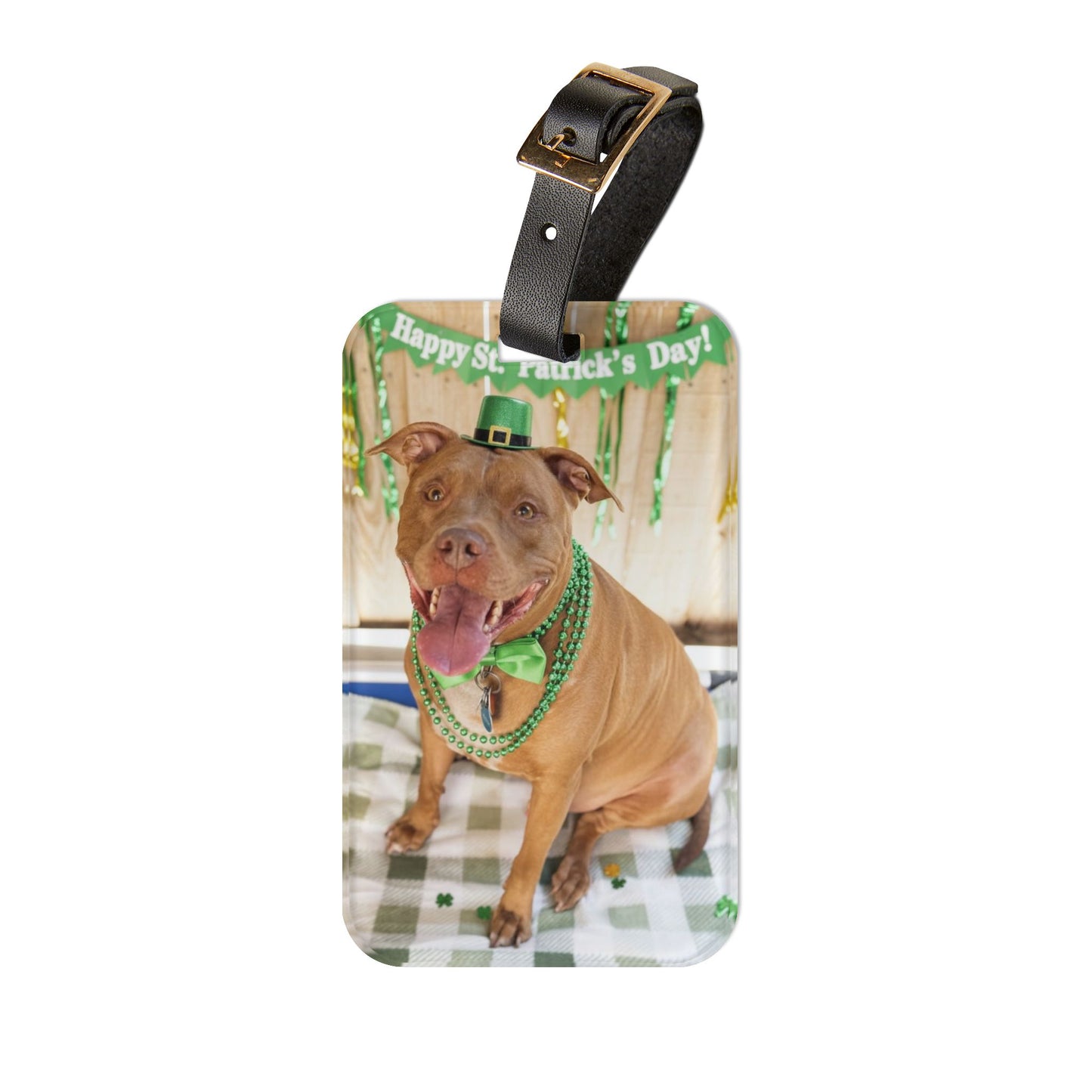 Aries - St. Patrick's Day Dog Luggage Tag