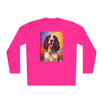 Pup Art Canvas Sport Long Sleeve Tee (English Springer Spaniel - 3)