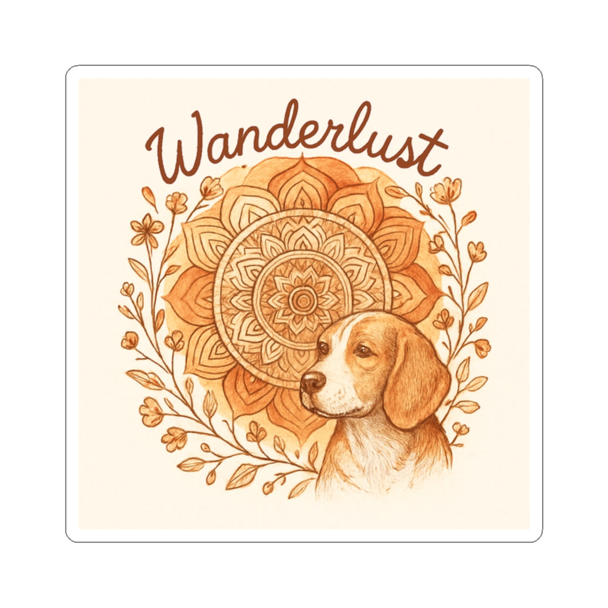 Dogtown Boho Revival "Wanderlust" Kiss-Cut Stickers (Beagle)