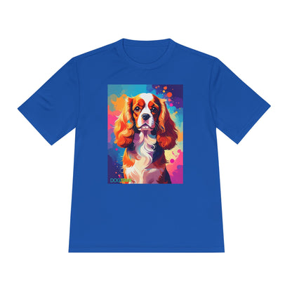 Pup Art Canvas Unisex Moisture Wicking Tee (Cavalier King Charles Spaniel)