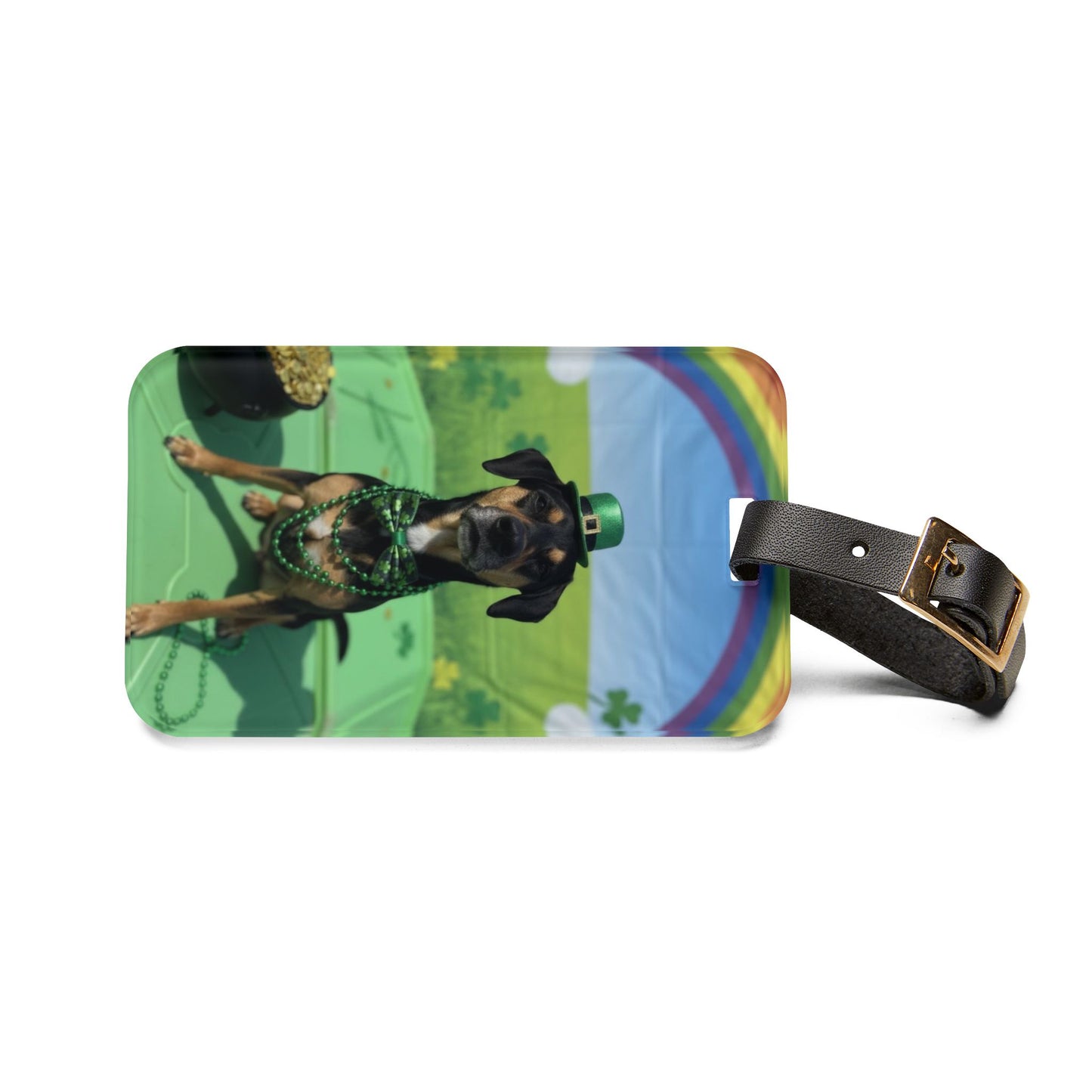 Raven - St. Patrick's Day Dog Luggage Tag