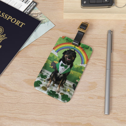 Bix - St. Patrick's Day Dog Luggage Tag