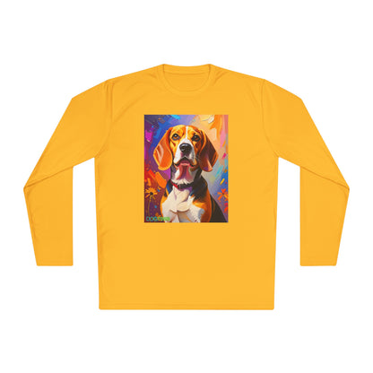Pup Art Canvas Sport Long Sleeve Tee (Beagle)