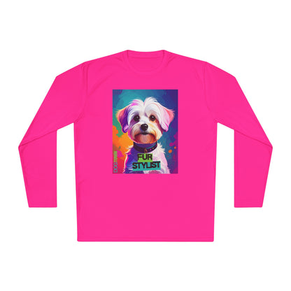 Dogtown Fur Stylist Groomer Shirt (Colorful with Maltese)