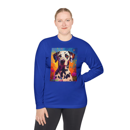Pup Art Canvas Sport Long Sleeve Tee (Dalmation)