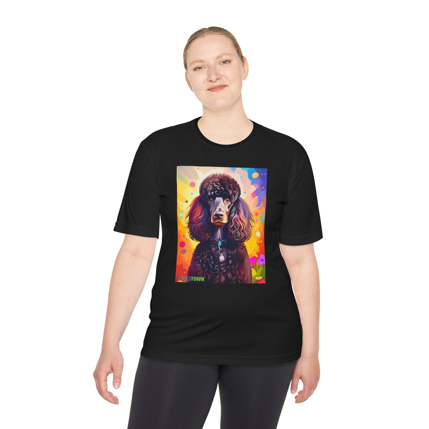 Pup Art Canvas Unisex Moisture Wicking Tee (Poodle Standard)