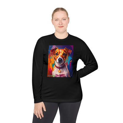 Pup Art Canvas Sport Long Sleeve Tee (Jack Russell Terrier)