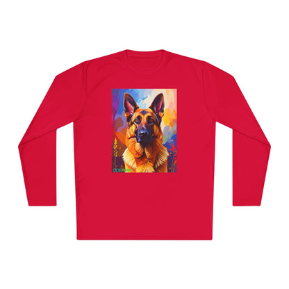 Pup Art Canvas Sport Long Sleeve Tee (German Shepherd)