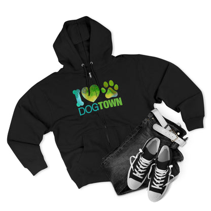 Dogtown - “I Heart Paw” Unisex Zip Up Hoodie