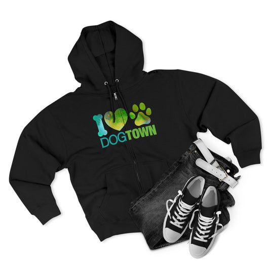 Dogtown - “I Heart Paw” Unisex Zip Up Hoodie