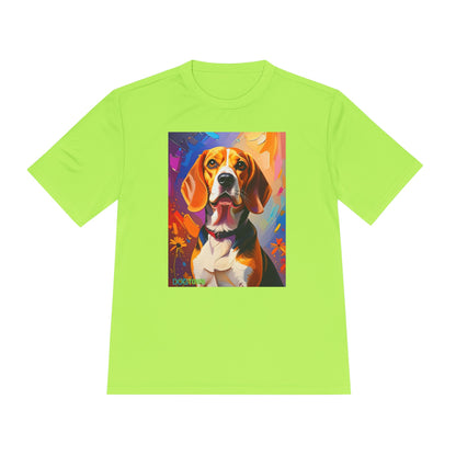 Pup Art Canvas Unisex Moisture Wicking Tee (Beagle)