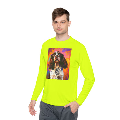 Pup Art Canvas Sport Long Sleeve Tee (English Springer Spaniel - 2)