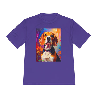 Pup Art Canvas Unisex Moisture Wicking Tee (Beagle)