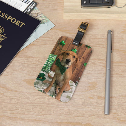 Maggie - St. Patrick's Day Dog Luggage Tag