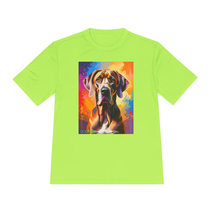 Pup Art Canvas Unisex Moisture Wicking Tee (Great Dane)