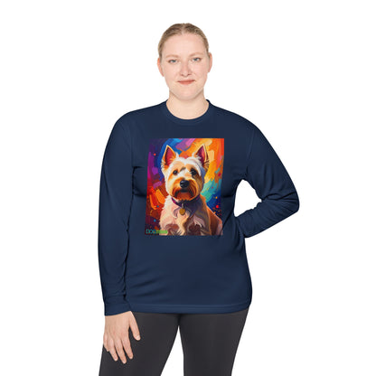 Pup Art Canvas Sport Long Sleeve Tee (West Highland White Terrier (Westie))