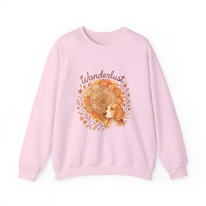 Dogtown Boho Revival "Wanderlust" Unisex Heavy Blend™ Crewneck Sweatshirt (Beagle)